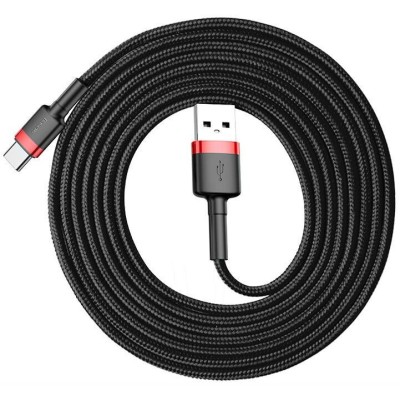 Кабель Baseus Cafule Type-C 2A 2.0 М (CATKLF-C91) Red-Black