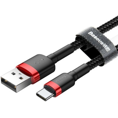 Кабель Baseus Cafule Type-C 2A 2.0 М (CATKLF-C91) Red-Black