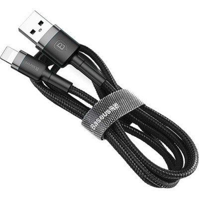 Кабель Baseus Cafule Type-C 3A (1m) (CATKLF-BG1) (gray/black)