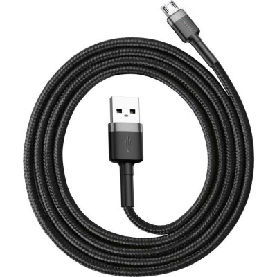 Кабель Baseus Cafule Type-C 3A (1m) (CATKLF-BG1) (gray/black)