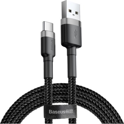 Кабель Baseus Cafule Type-C 3A (1m) (CATKLF-BG1) (gray/black)