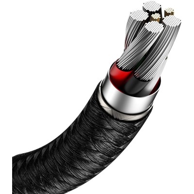 Кабель Baseus Cafule Type-C 66W (CAKF000201) Black 2m Кабель Baseus Cafule Type-C 66W (CAKF000201) Black 2m
