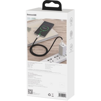 Кабель Baseus Cafule Type-C 66W (CAKF000201) Black 2m Кабель Baseus Cafule Type-C 66W (CAKF000201) Black 2m