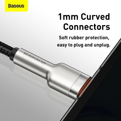 Кабель Baseus Cafule Type-C 66W (CAKF000201) Black 2m Кабель Baseus Cafule Type-C 66W (CAKF000201) Black 2m
