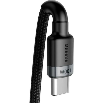 Кабель Baseus Cafule Type-C To Type-C (100W, 5A, 2m) CATKLF-ALG1 Black-Grey