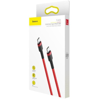 Кабель Baseus Cafule Type-C/Type-C (CATKLF-G09) Red 1m Кабель Baseus Cafule Type-C/Type-C (CATKLF-G09) Red 1m