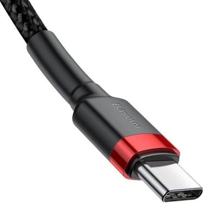 Кабель Baseus Cafule USB Type-C 3A 1.0 М (CATKLF-G91) B-Red
