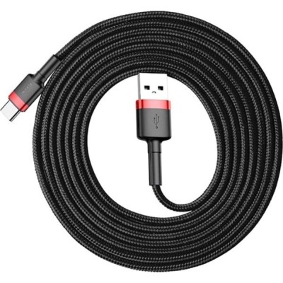Кабель Baseus Cafule USB Type-C 3m (CATKLF-U91) Red/Black