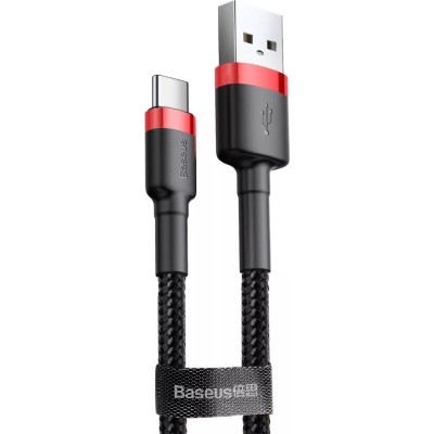 Кабель Baseus Cafule USB Type-C 3m (CATKLF-U91) Red/Black