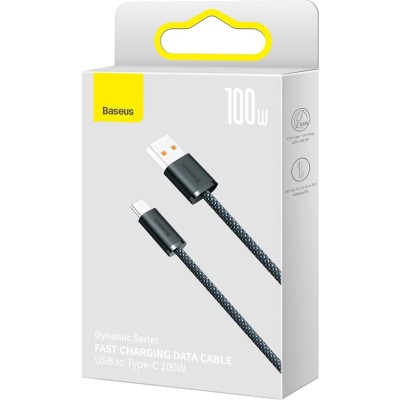 Кабель Baseus Dynamic Series Fast Charging Type-C 100W (1m) CALD000616 Slate Gray