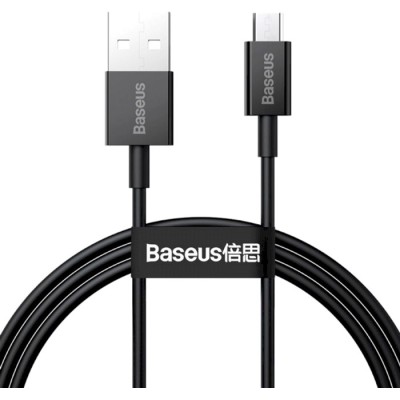 Кабель Baseus Superior Series MicroUSB 2A (CAMYS-01) Black 1m