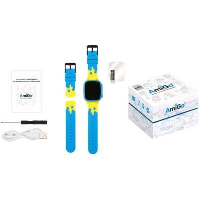 Смарт-годинник Для дітей AmiGo GO008 GLORY GPS WIFI Blu-Yel