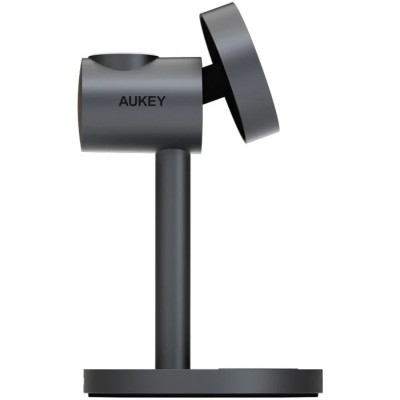 Бездротовий зарядний пристрій Aukey MagFusion 3-in-1 15W Qi2 (LC-MC311) сірий