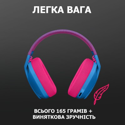 гарнітура LOGITECH G435 LIGHTSPEED Wireless Gaming - BLUE (981-001062)