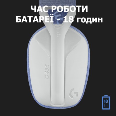 гарнітура LOGITECH G435 LIGHTSPEED Wireless Gaming - WHITE (981-001074)