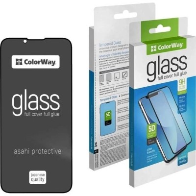 Захисне скло iPhone 14 Pro Max/15 Plus/16 Plus ColorWay 9H FC glue чорне