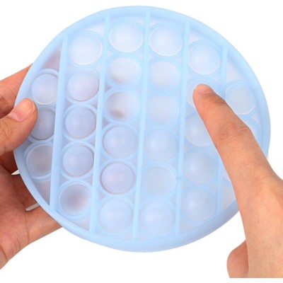 Іграшка антистрес Rodent Pioneer Pop It Luminous blue circle Plastic bag (SD-GT-C015)