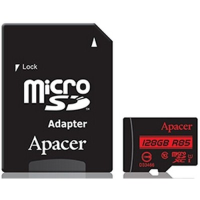 Карта пам'яті Apacer microSDXC UHS-I 85R 128GB сlass10 + SD adapter (AP128GMCSX10U5-R)