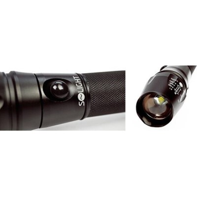 Ліхтар Solight WN13 Professional rechargeable LED flashlight,T6 XML Cree LED,600lm, Li-Ion, Black (971619)