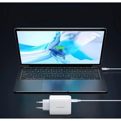 Мережевий Зарядний пристрій UGREEN CD170 USB+USB Type-C Wall Charger 36W 3A (60468) White Мережевий Зарядний пристрій UGREEN CD170 USB+USB Type-C Wall Charger 36W 3A (60468) White