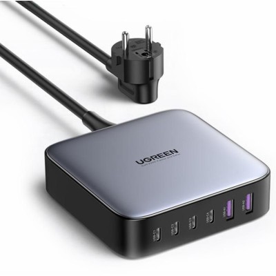 Мережевий Зарядний пристрій UGREEN CD271 2U+4C 200W GaN FC сір
