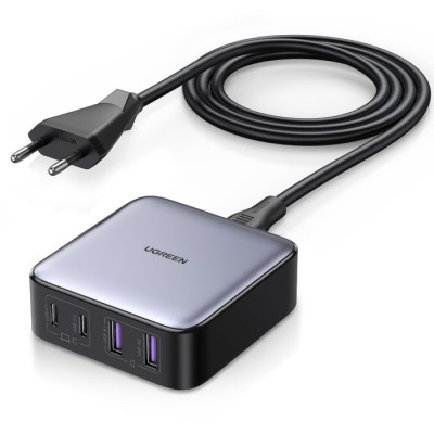 Мережевий Зарядний пристрій UGREEN CD327 Nexode 2U+2C 65W FC сір