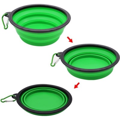 Складна миска для прогулянок з тваринами duogepet 350Ml Зелений