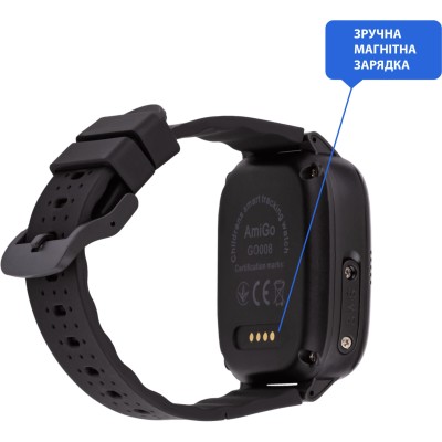 Смарт-часы для детей AmiGo GO008 MILKY GPS WIFI Black
