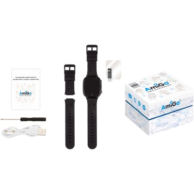Смарт-часы для детей AmiGo GO008 MILKY GPS WIFI Black