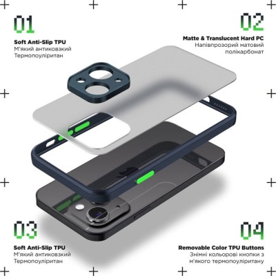 Чохол-накладка Samsung A255 (A25) ArmorStandart Frosted Matte Dark Green