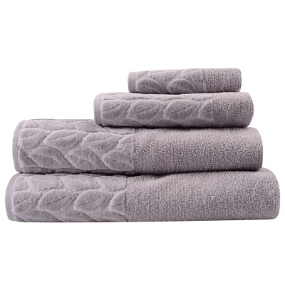 Текстиль банний SOHO Наб. руш. 50*90+70*140см бавовна 100% Leaves Light Gray