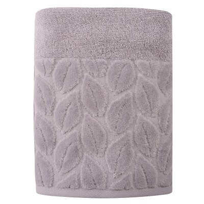Текстиль банний SOHO Рушник 50*90 бавовна 100% Leaves Gray