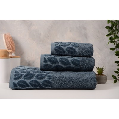 Текстиль банний SOHO Рушник 50*90 бавовна 100% Leaves Navy