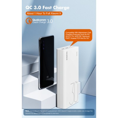 Портативна батарея Romoss 30000mah Sense8+ (PHP30-401-02) білий Портативна батарея Romoss 30000mah Sense8+ (PHP30-401-02) білий