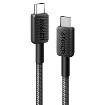 кабель ANKER 322 USB-C to USB-C - 0.9m Nylon (Чорний) кабель ANKER 322 USB-C to USB-C - 0.9m Nylon (Чорний)