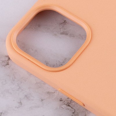 Чохол Silicone case (AAA) full with Magsafe and Animation для Apple iPhone 12 Pro / 12 (6.1") Помаранчевий / Cantaloupe