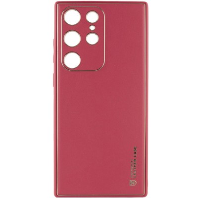 Шкіряний чохол Xshield для Samsung Galaxy S21 Ultra Бордовий / Plum Red Шкіряний чохол Xshield для Samsung Galaxy S21 Ultra Бордовий / Plum Red