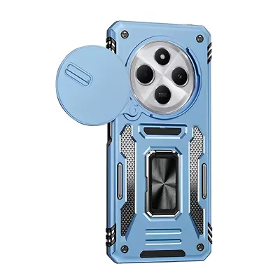 Ударостійкий чохол Camshield Army Ring для Xiaomi Redmi 14C / A4 / Poco C75 Блакитний / Light Blue
