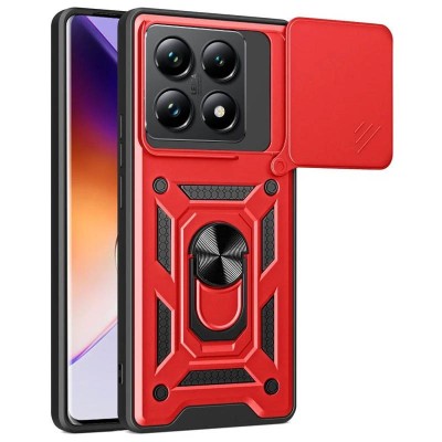 Ударостійкий чохол Camshield Serge Ring для Xiaomi 14T Pro Червоний
