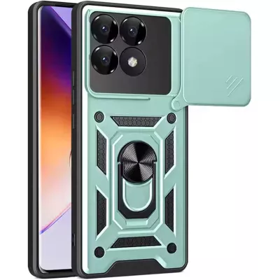 Ударостійкий чохол Camshield Serge Ring для Xiaomi Poco F6 Pro Зелений