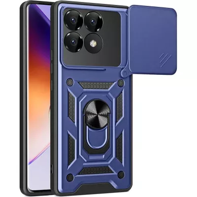 Ударостійкий чохол Camshield Serge Ring для Xiaomi Poco F6 Pro Синій