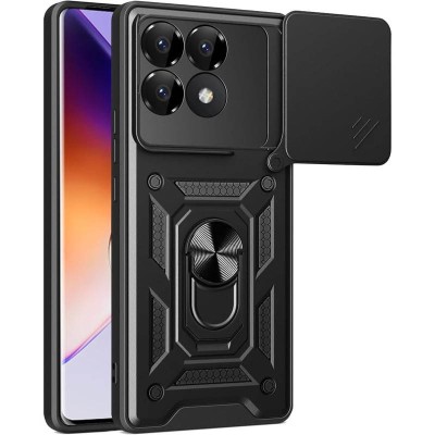 Ударостійкий чохол Camshield Serge Ring для Xiaomi Poco F6 Pro Чорний