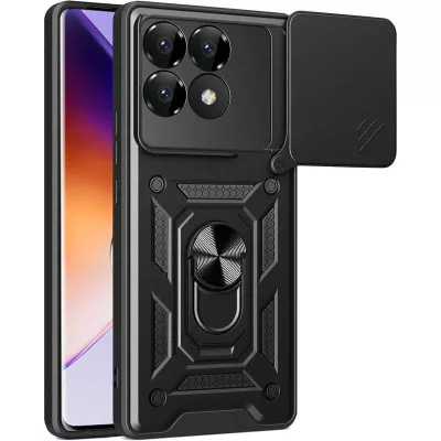 Ударостійкий чохол Camshield Serge Ring для Xiaomi Poco F6 Pro Чорний