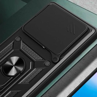Ударостійкий чохол Camshield Serge Ring для Xiaomi Poco F6 Pro Чорний
