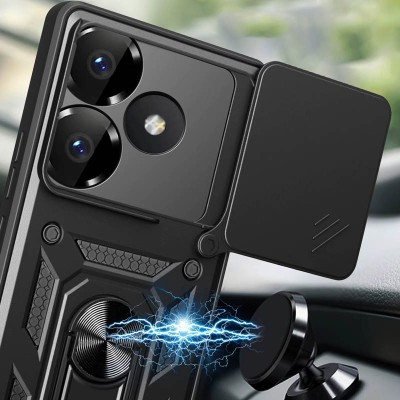 Ударостійкий чохол Camshield Serge Ring для Xiaomi Poco F6 Чорний