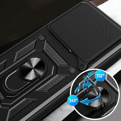Ударостійкий чохол Camshield Serge Ring для Xiaomi Poco F6 Чорний