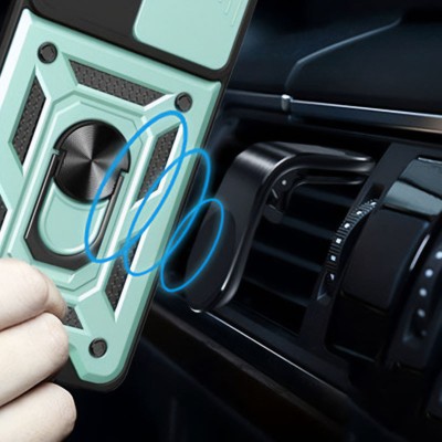 Ударостійкий чохол Camshield Serge Ring для Xiaomi Redmi 14C / A4 / Poco C75 Зелений