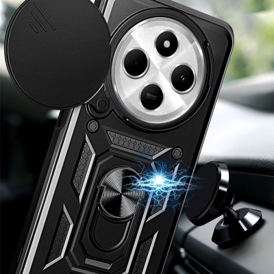 Ударостійкий чохол Camshield Serge Ring для Xiaomi Redmi 14C / A4 / Poco C75 Чорний Ударостійкий чохол Camshield Serge Ring для Xiaomi Redmi 14C / A4 / Poco C75 Чорний