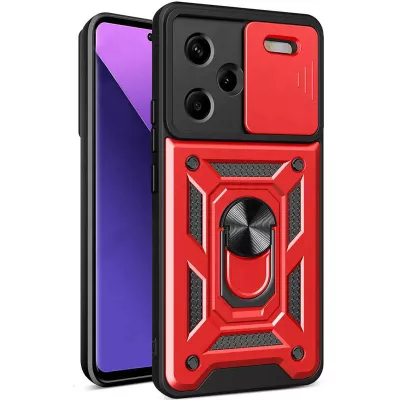 Ударостійкий чохол Camshield Serge Ring для Xiaomi Redmi Note 13 Pro+ Червоний