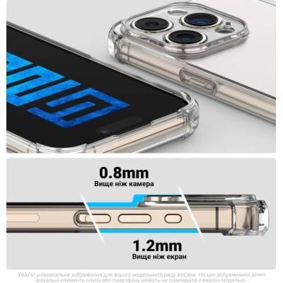 Чохол ArmorStandart Air Force Camera cover Clear (ARM79705) для Xiaomi Redmi Note 14 Pro 5G / Poco X7